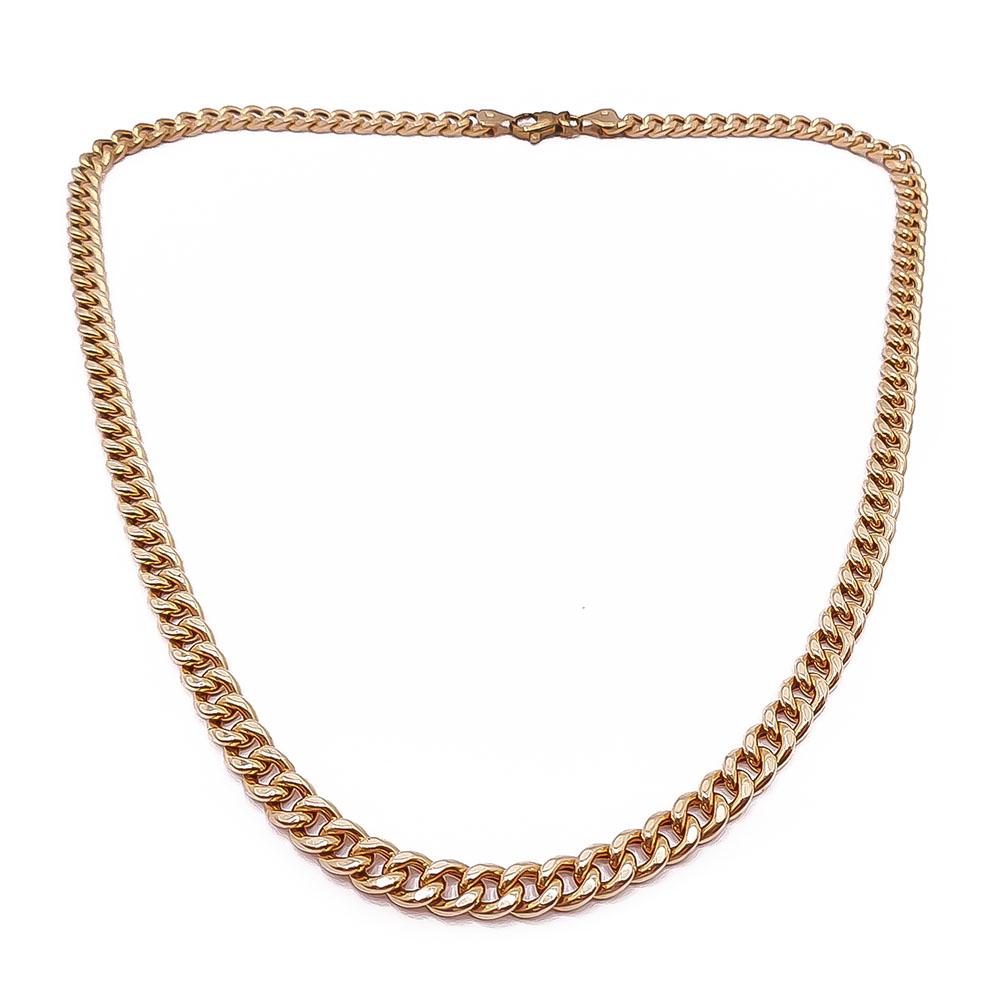 Kultainen ontto panssariketju 47cm 5,5mm #0