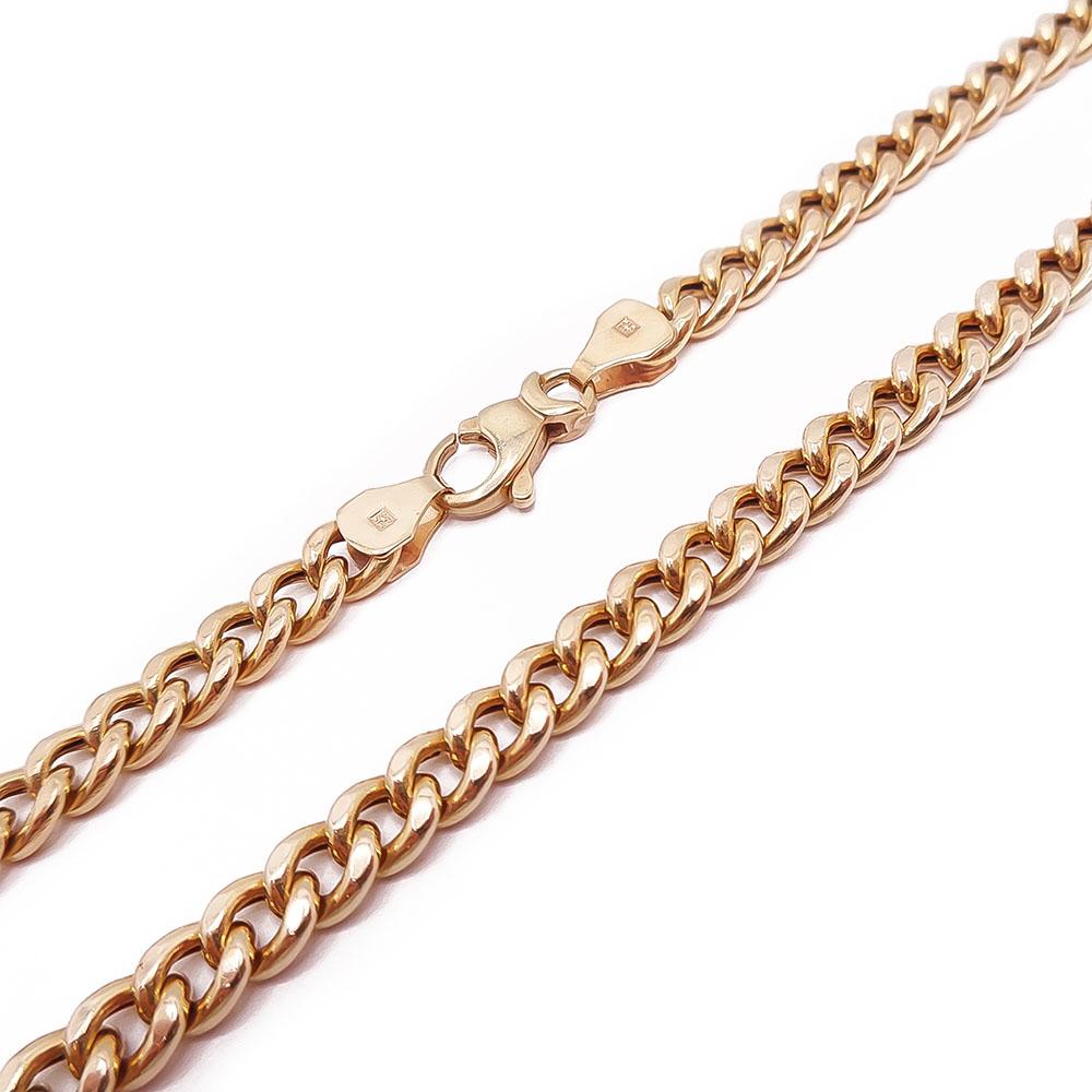 Kultainen ontto panssariketju 47cm 5,5mm #1