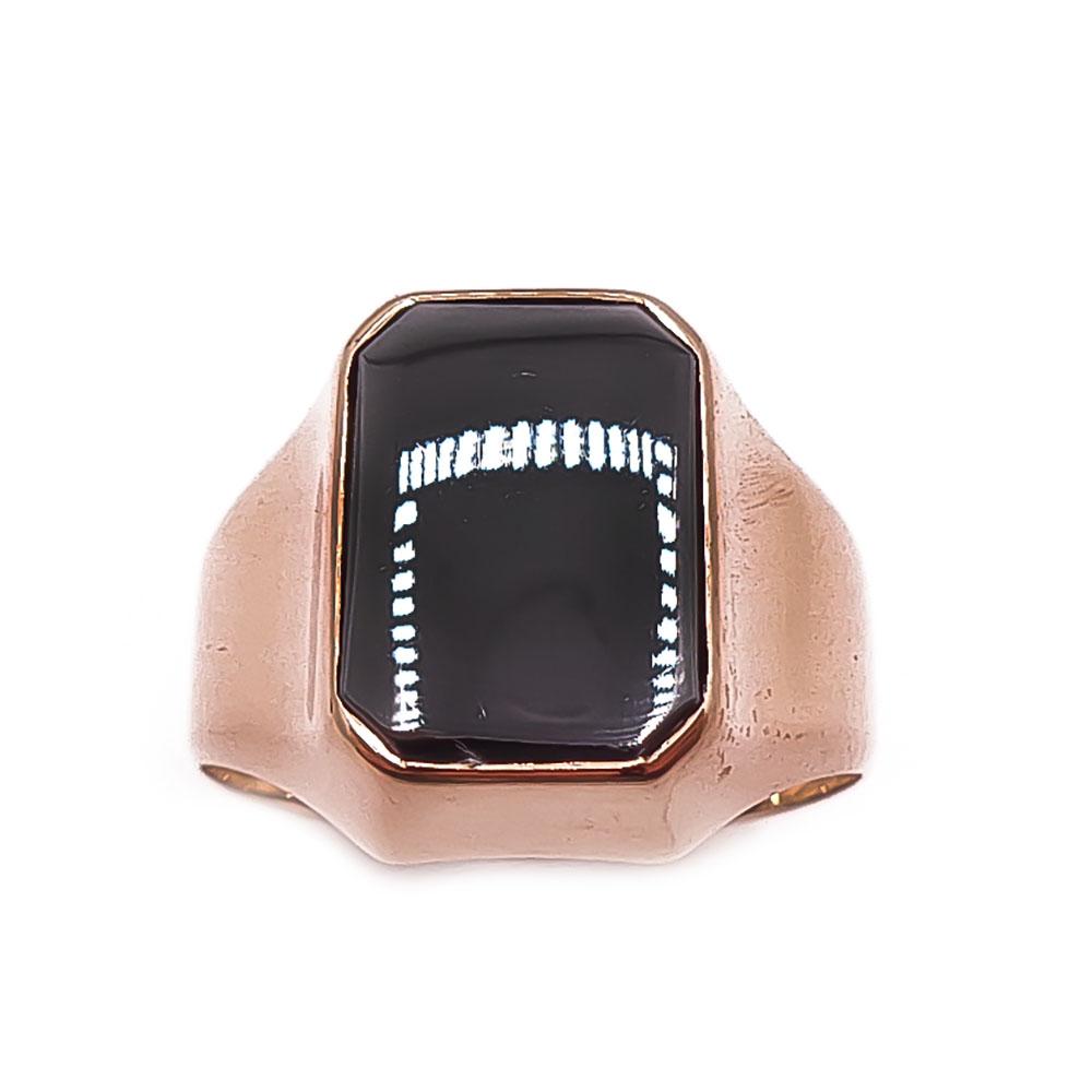 Kultainen kantasormus hematiitti 20mm v.-67 #1