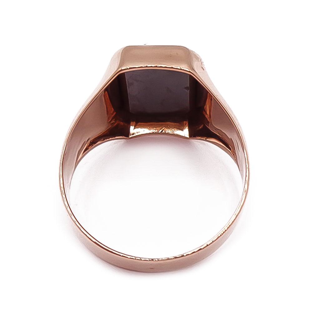 Kultainen kantasormus hematiitti 20mm v.-67 #2