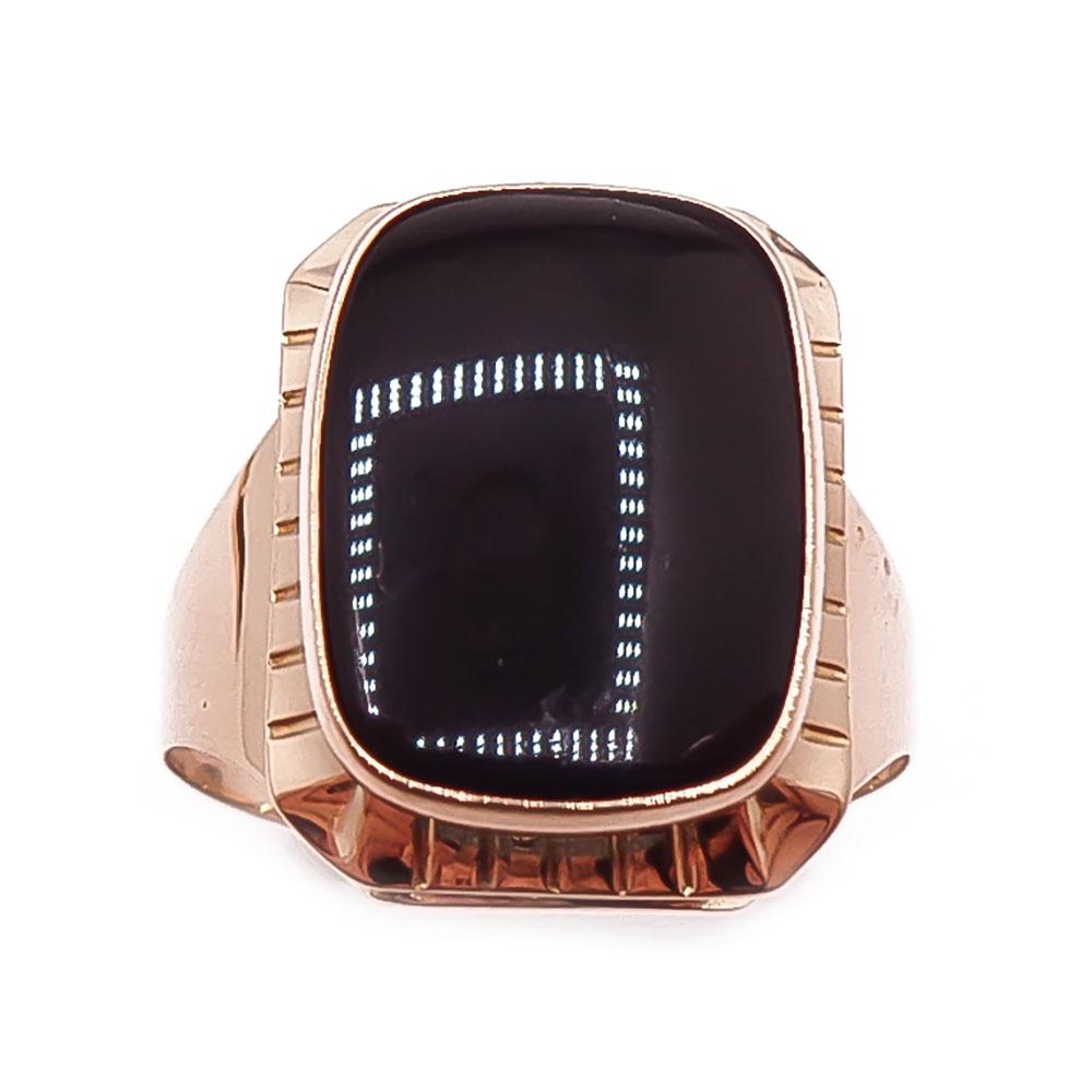 Kultainen onyx kantasormus 21,5mm v.-70 #1