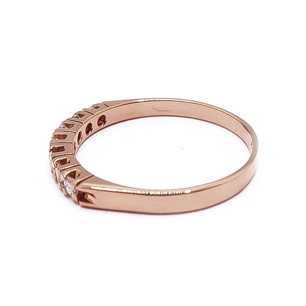 Kultainen rivitimanttisormus 0,21ct 17,5mm v.-96 #3