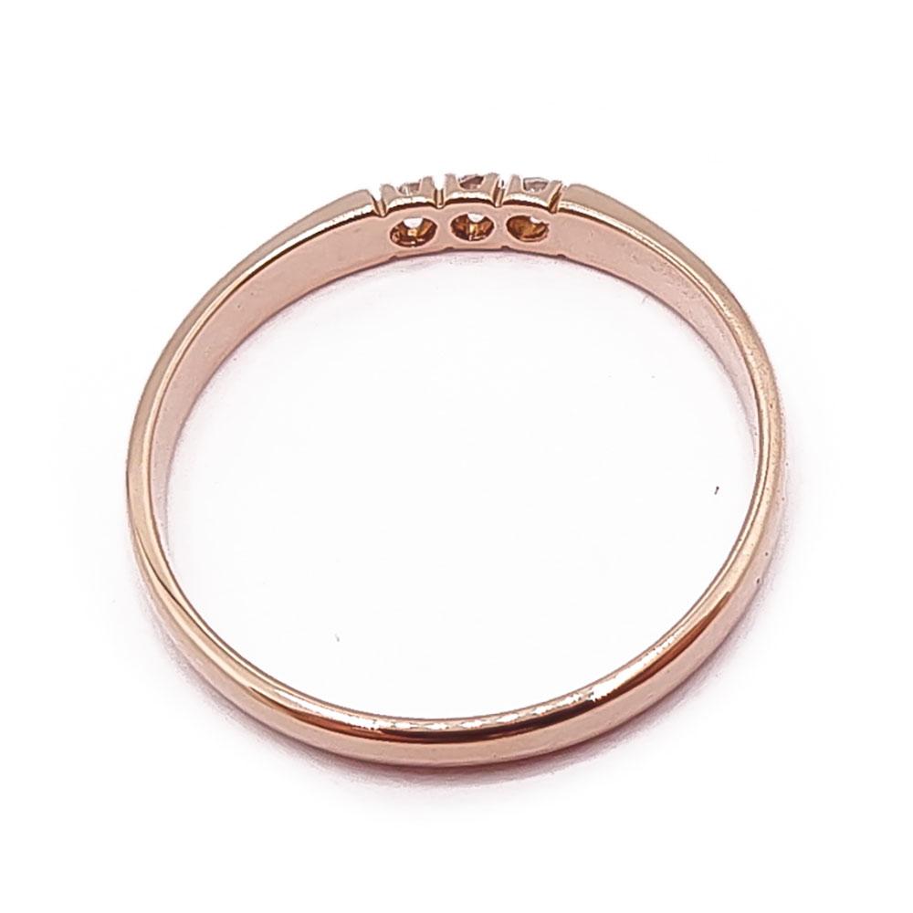 Kultainen timanttirivisormus 0,03ct 17,5mm v.-86 #2