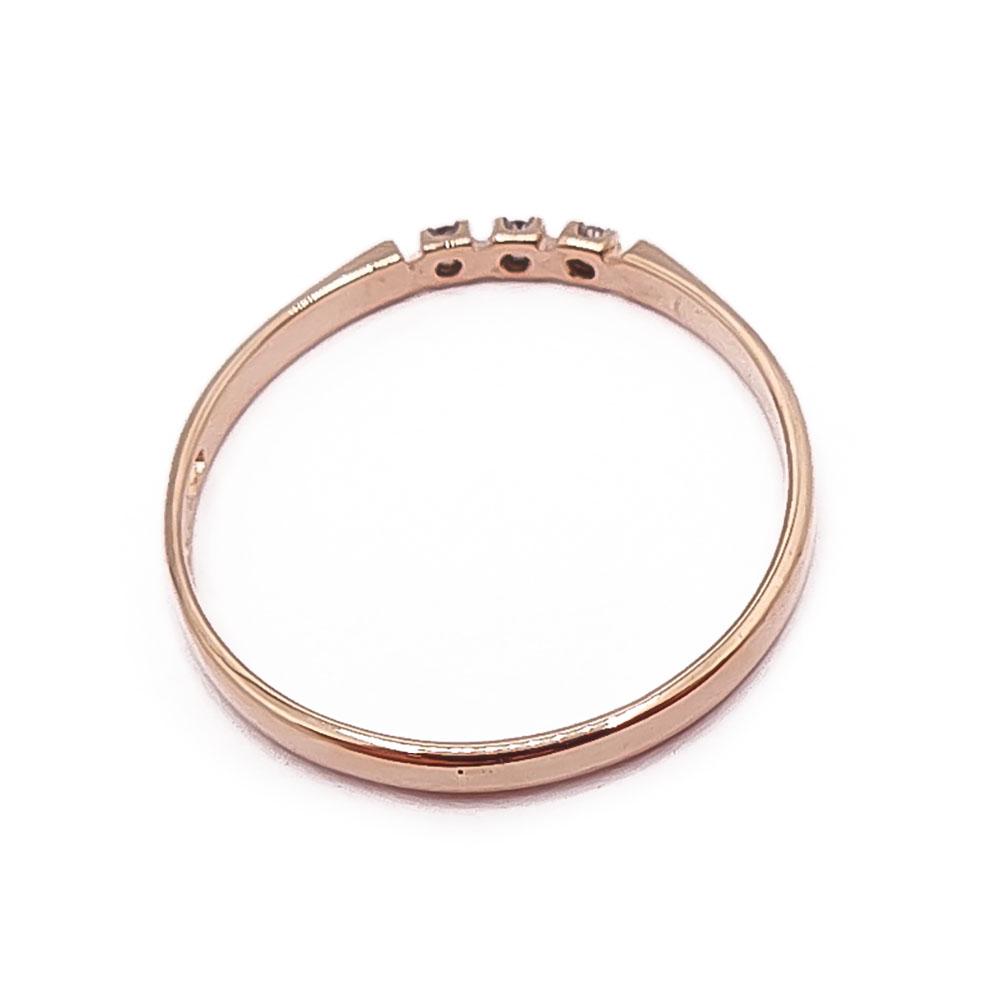 Kultainen rivitimanttisormus 0,03ct 18- #2