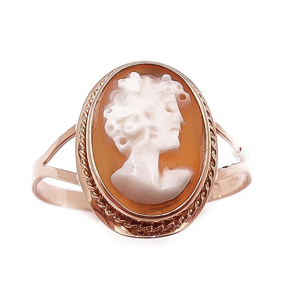 Kultainen camee-sormus 21mm v.-89 #1