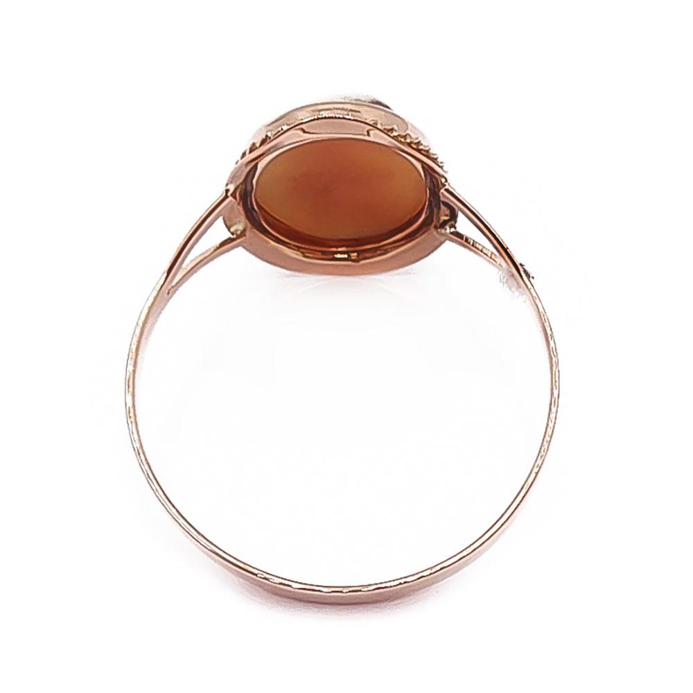 Kultainen camee-sormus 21mm v.-89 #2