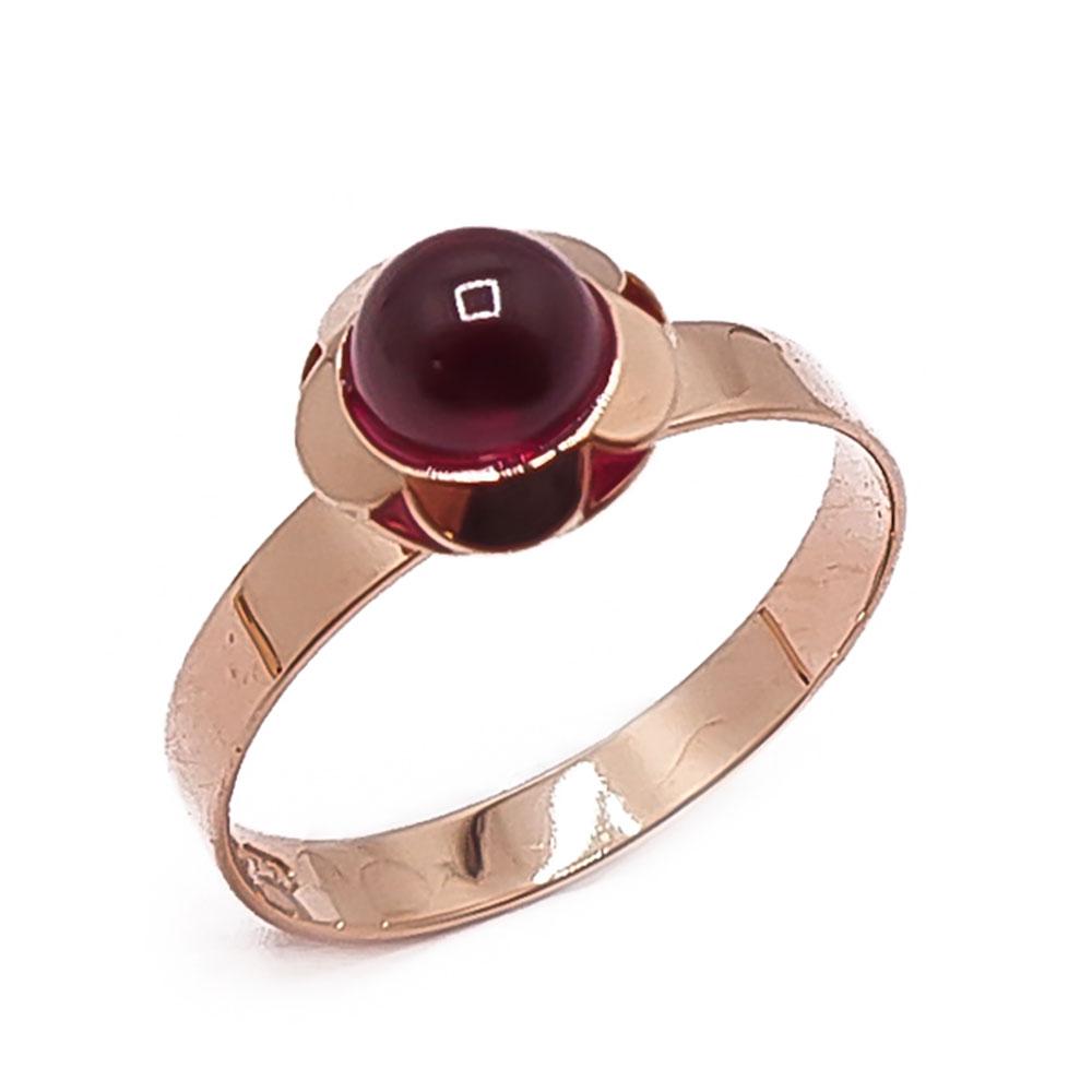 Kultainen sormus punainen kivi 16+ v.-77 #0