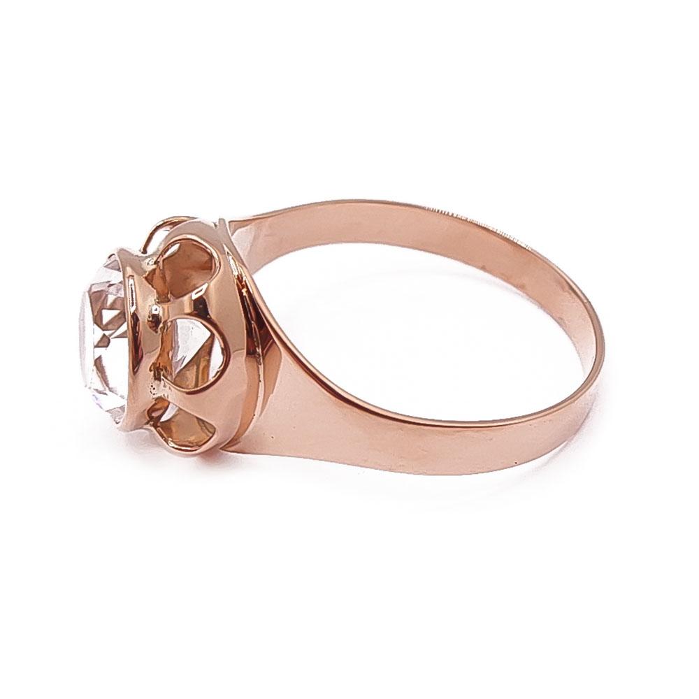 Kultainen sormus kirkas kivi 18mm v.-72 #3