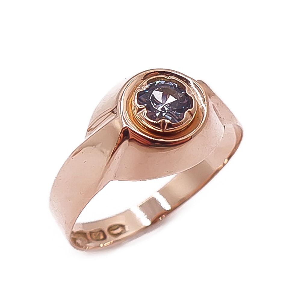 Kultainen sormus sinisellä kivellä 17+mm v.-58 #0