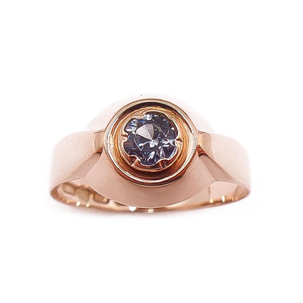 Kultainen sormus sinisellä kivellä 17+mm v.-58 #1