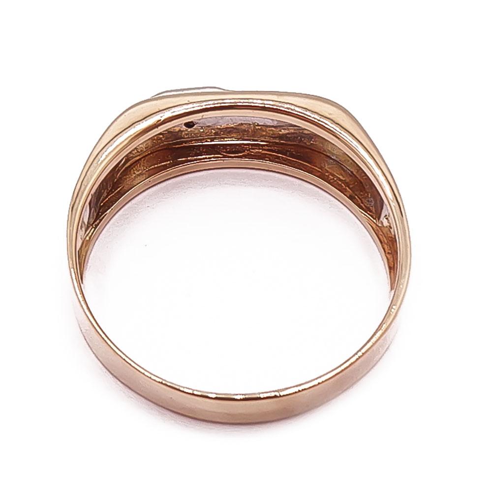 Kultainen kantasormus 0,03ct 22mm #2