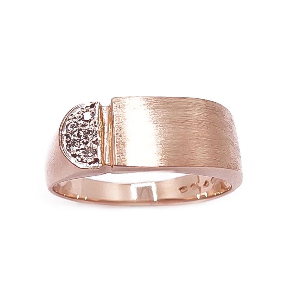 Kultainen kantasormus tim.0,05ct 20,5mm #1