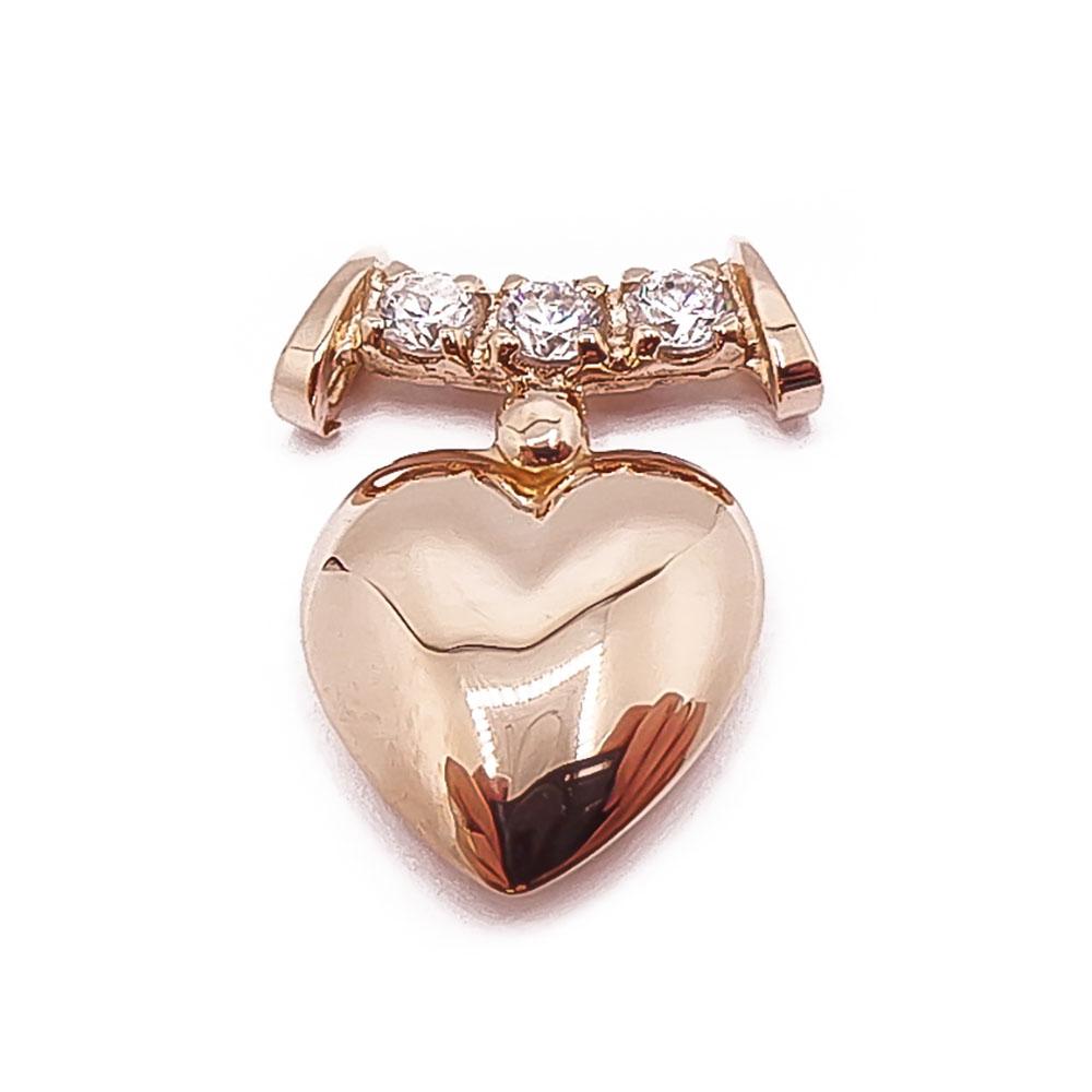 Kultainen sydänriipus zirkoniat #0