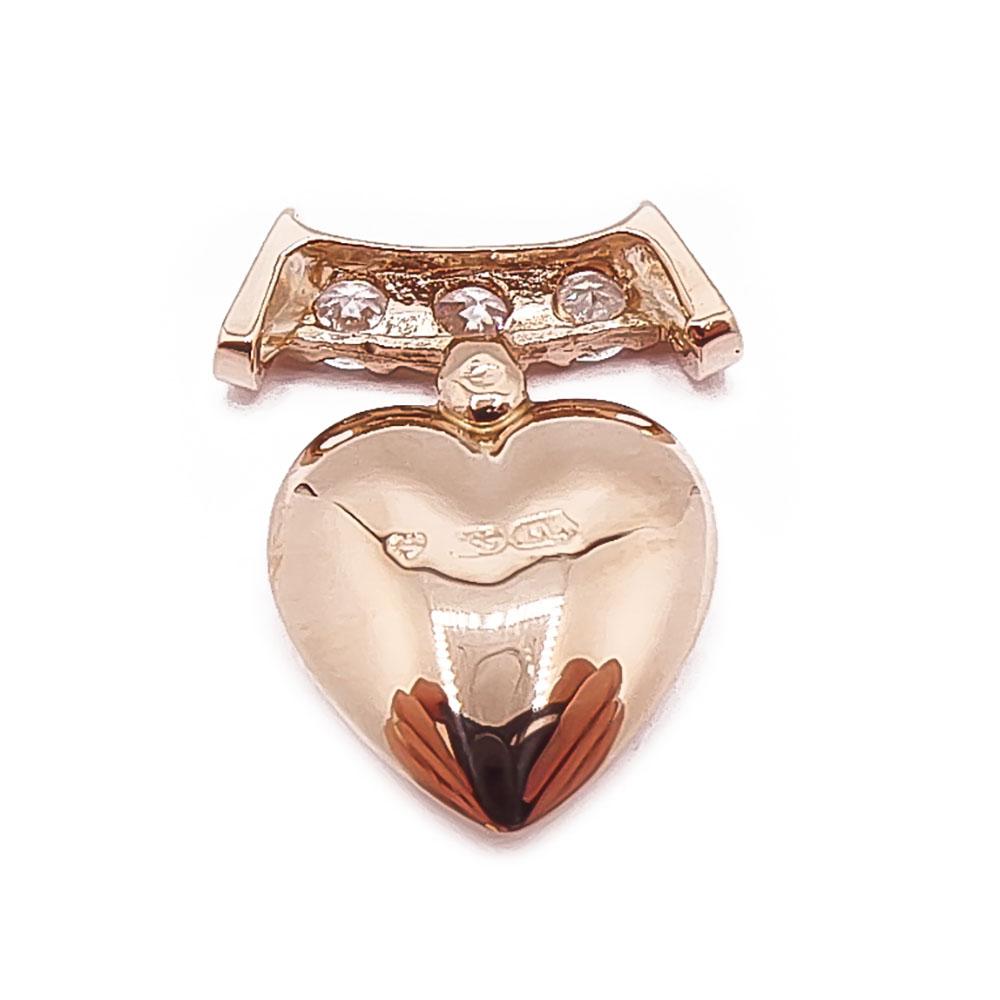 Kultainen sydänriipus zirkoniat #2