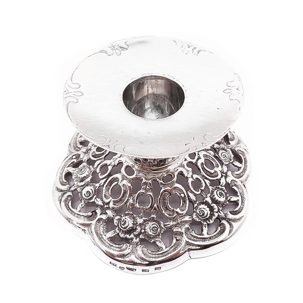 Hopeinen kynttilänjalka v.-68 #1