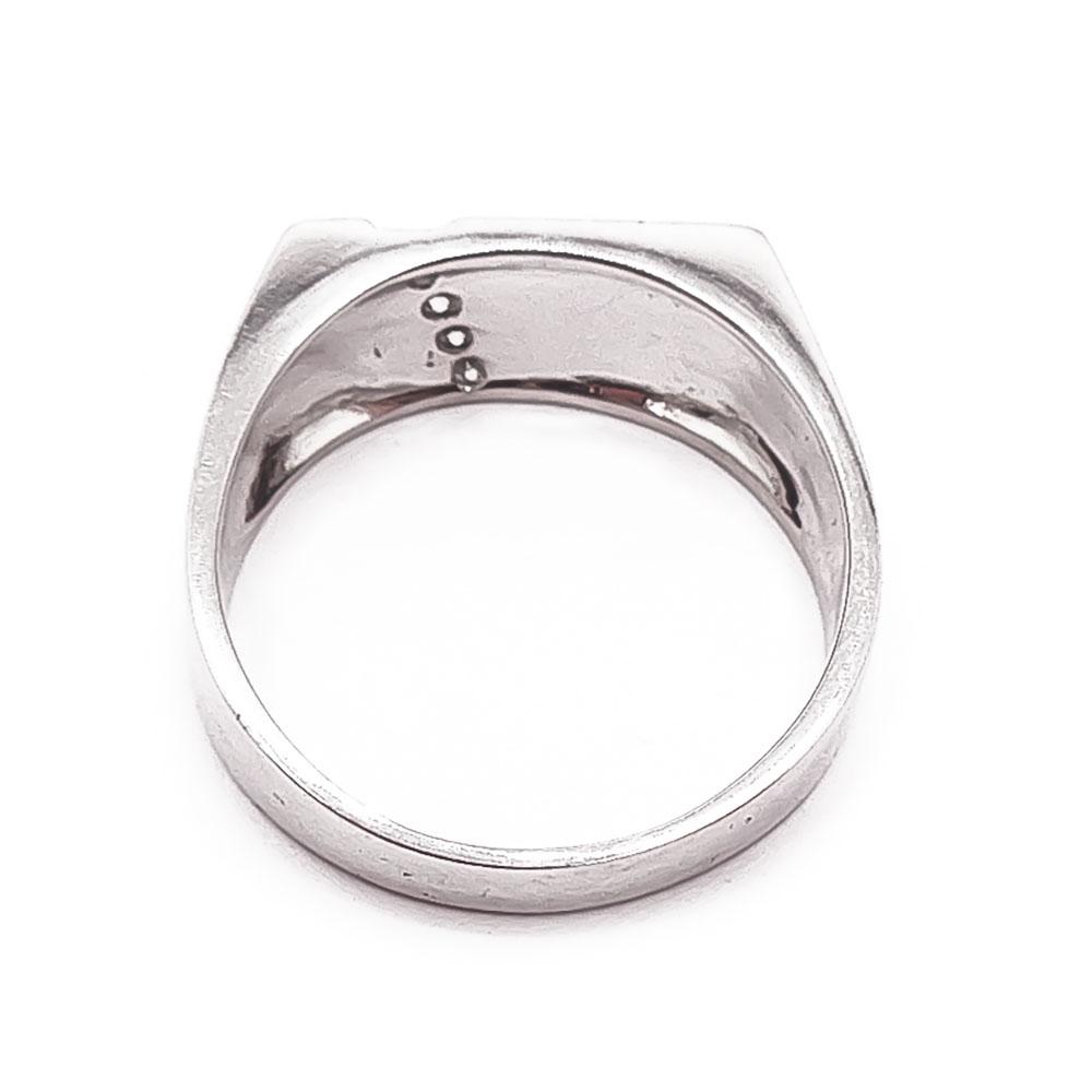 18k Valkokultainen timantti-kantasormus 19mm 0,69ct #2