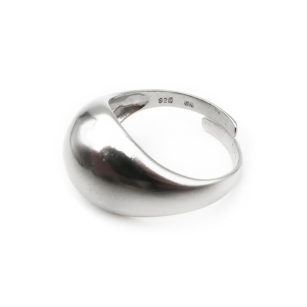 Hopeinen sormus koko 18,0 säädettävä koko #1