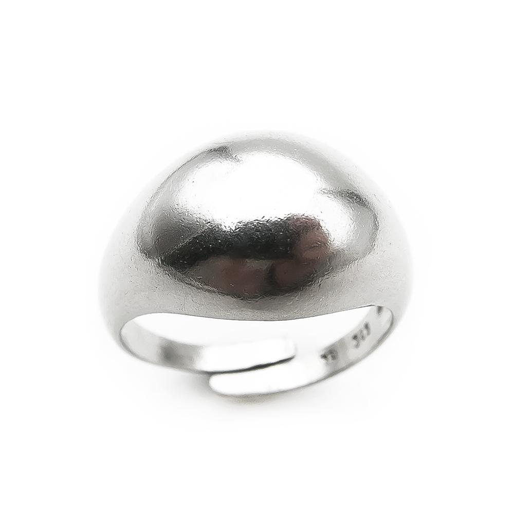 Hopeinen sormus koko 18,0 säädettävä koko #2