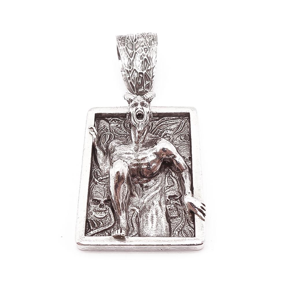 Hopeinen Devil pendant 3d #0