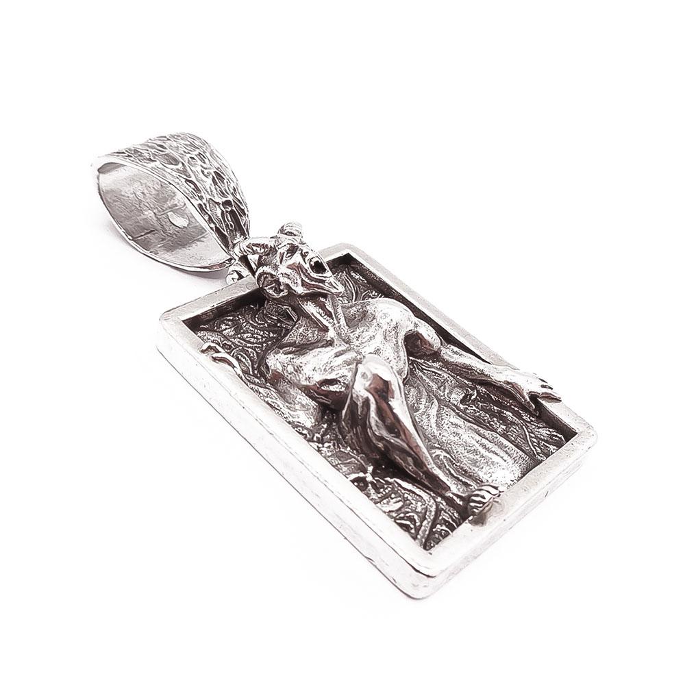 Hopeinen Devil pendant 3d #1