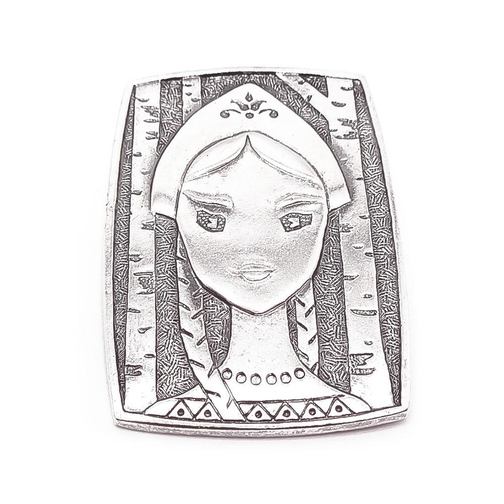 Hopeinen rintakoru #0