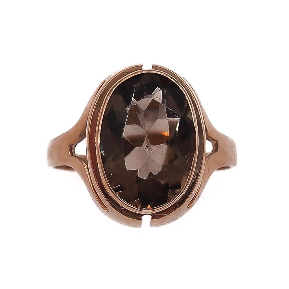 Kultainen savukvartsisormus 19 1966 Westerback Eino Ky #1