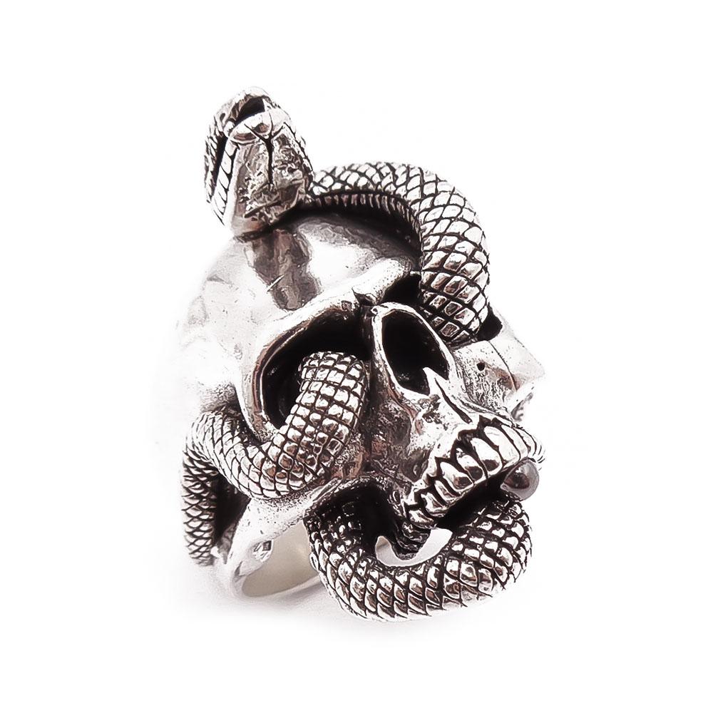 TGF-pääkallosormus/käärme , Snake dreams 19mm #1