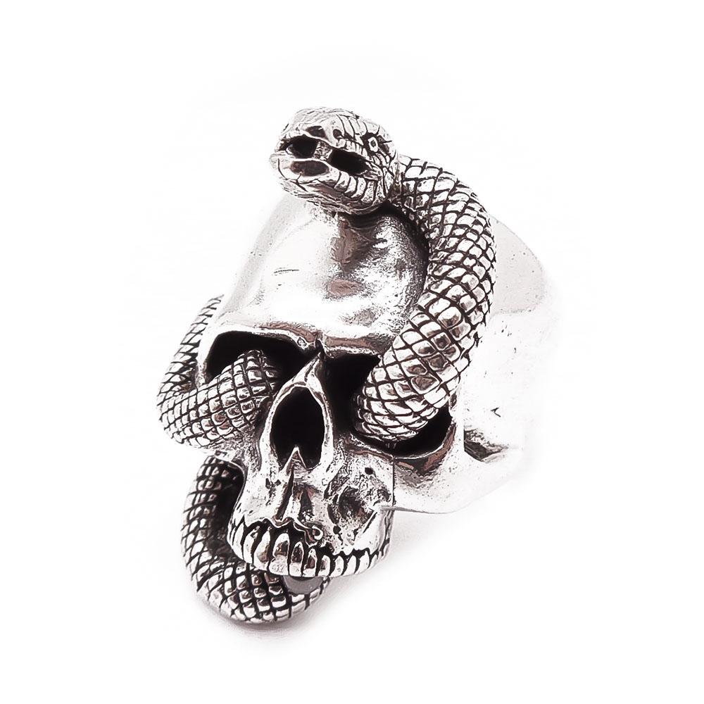 TGF-pääkallosormus/käärme , Snake dreams 19mm #2