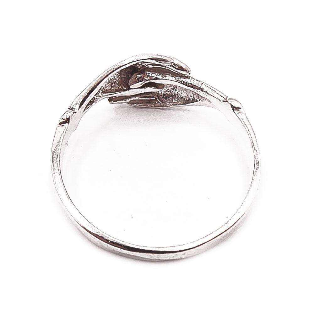 Hopeinen sormus kädet 19mm #2