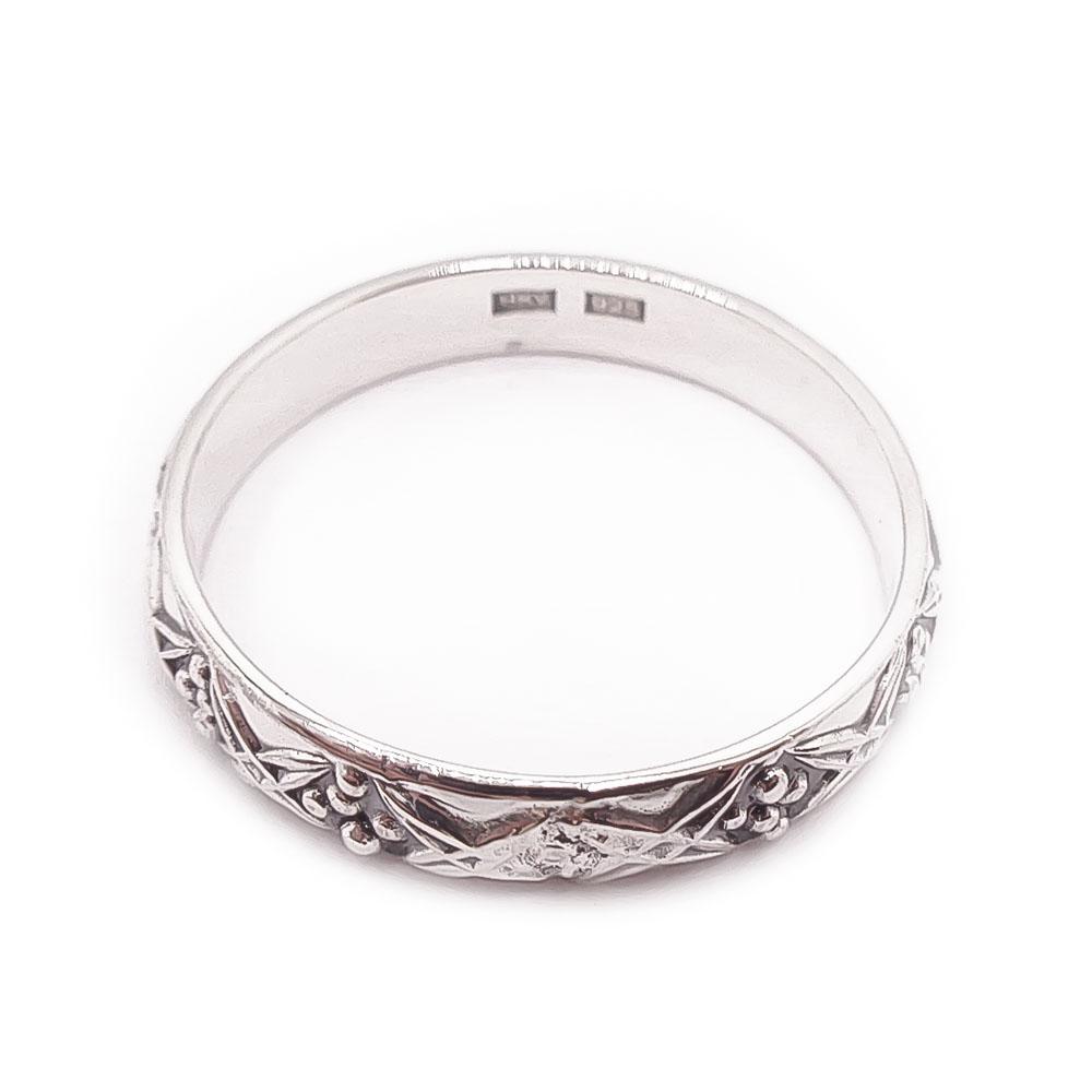 Hopeinen sormus 20mm #2