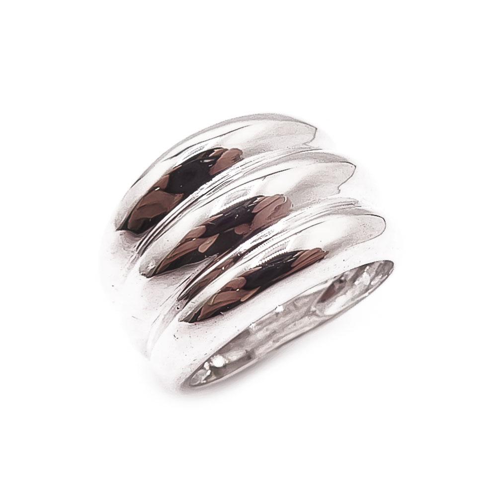 Hopeinen sormus 16mm #0