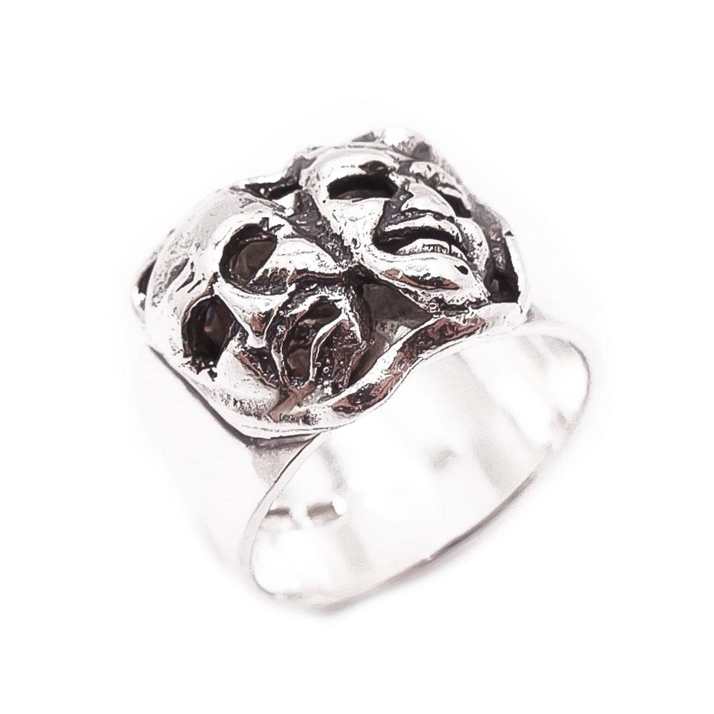 Hopeinen sormus teatteri 16,5mm v.-81 #0