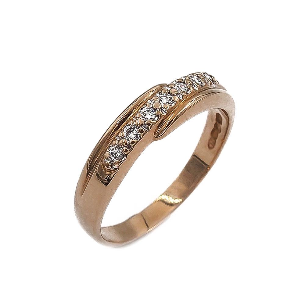 18k kultainen timanttisormus 7kpl yht. 0,14ct 18,75 2001 Kultakeskus Oy #0