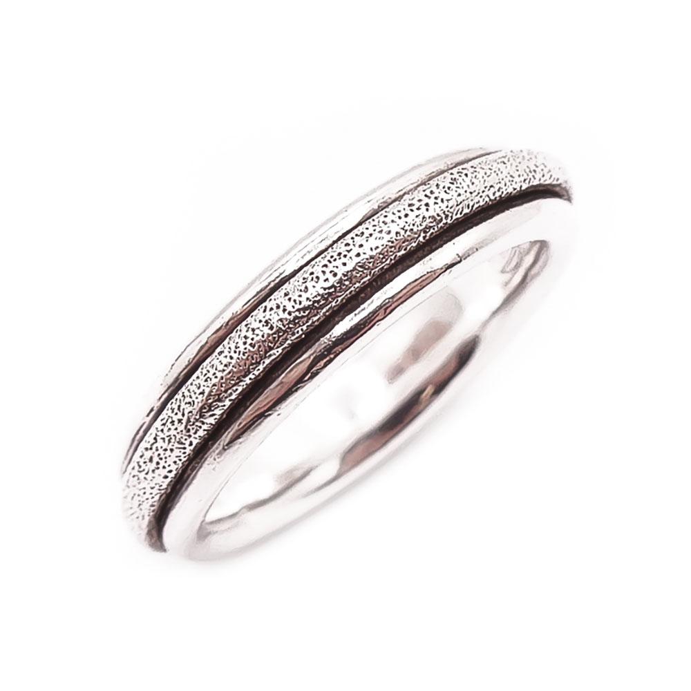 Fossil hopeinen sormus 17mm #0