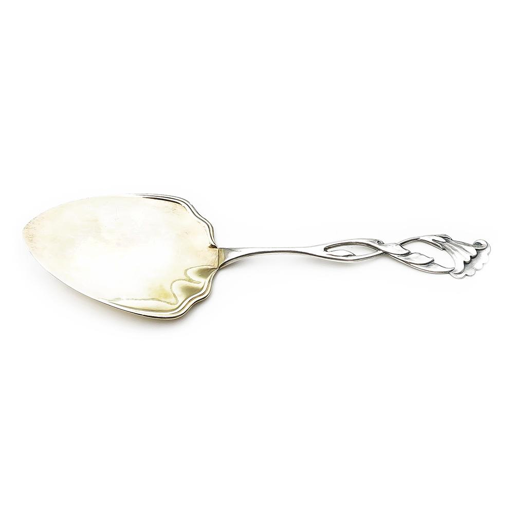 Kokohopeinen kullattu kakkulapio v.1962 #0