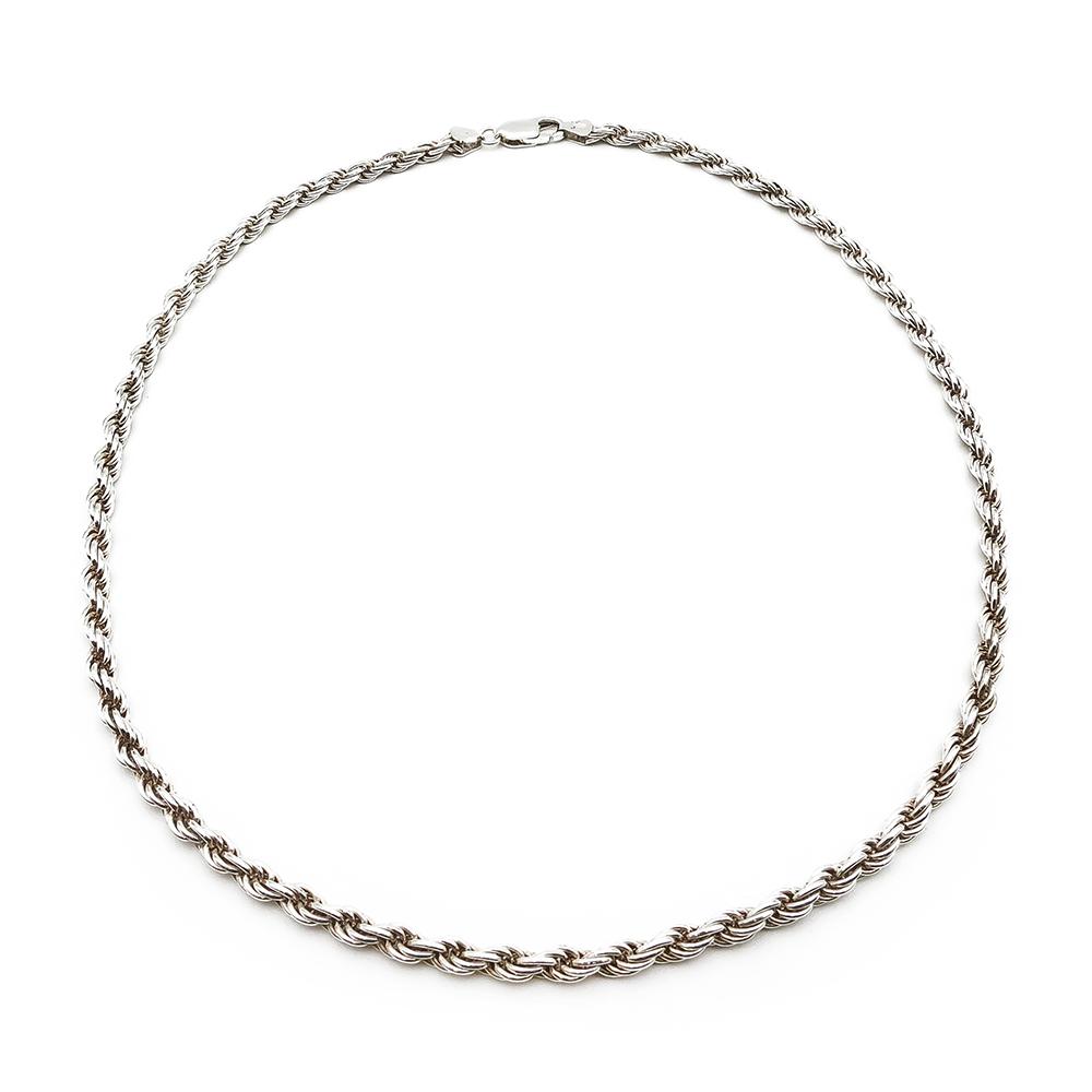 Näyttävä hopeinen cordell kaulaketju 45cm lev.6 mm #0
