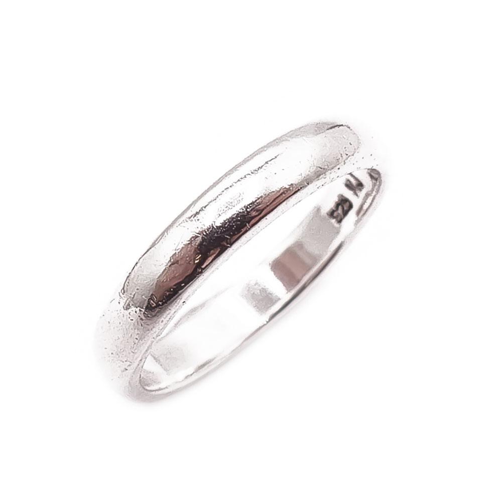 Hopeinen sormus pp 17mm #0