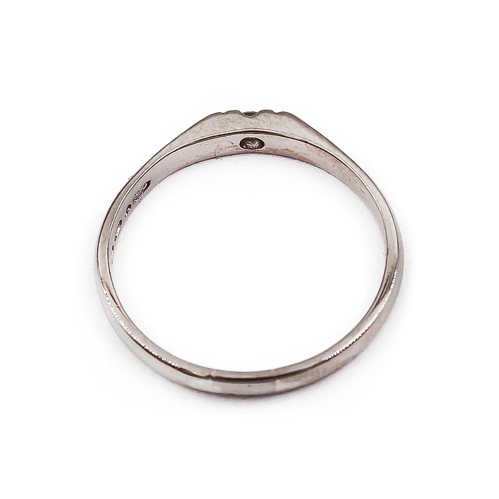 18k valkokultainen timanttisormus 0.07ct 18.75 2002 OLL #2