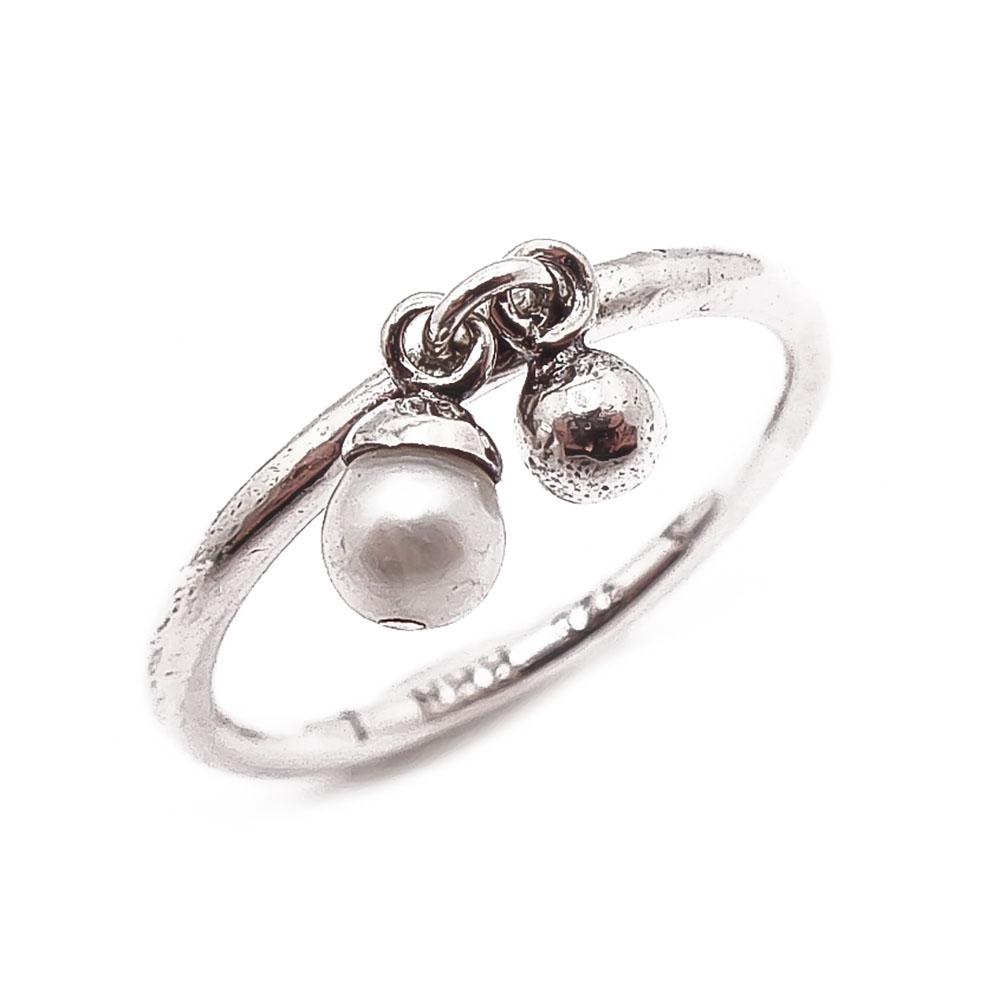 Hopeinen Spinning helmisormus 18mm #0