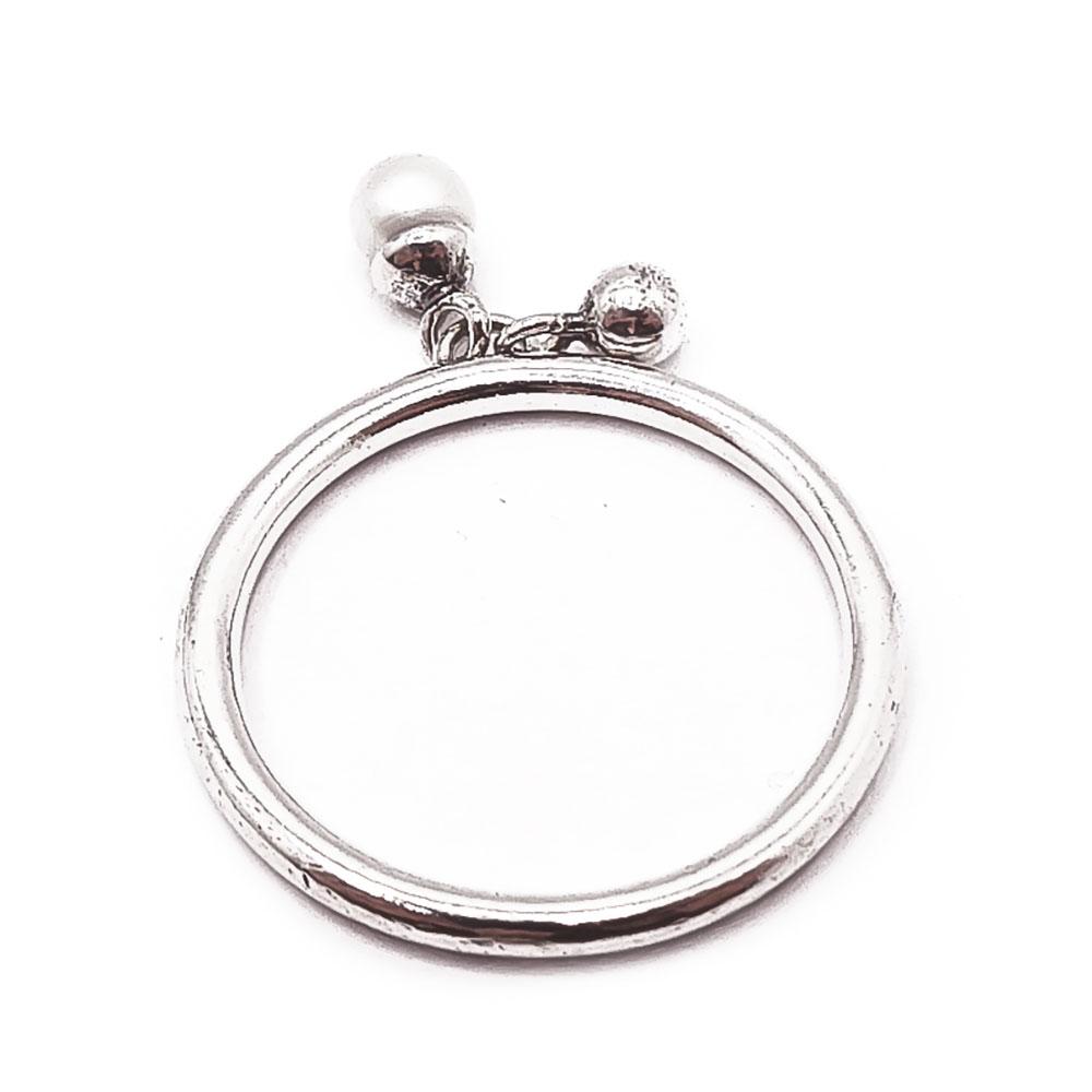 Hopeinen Spinning helmisormus 18mm #2