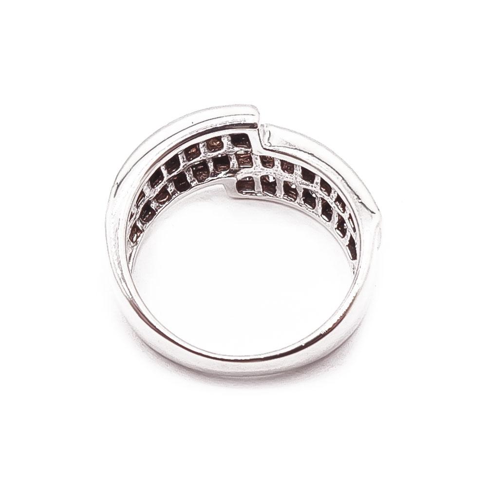 Hopeinen sormus cz 16mm #1