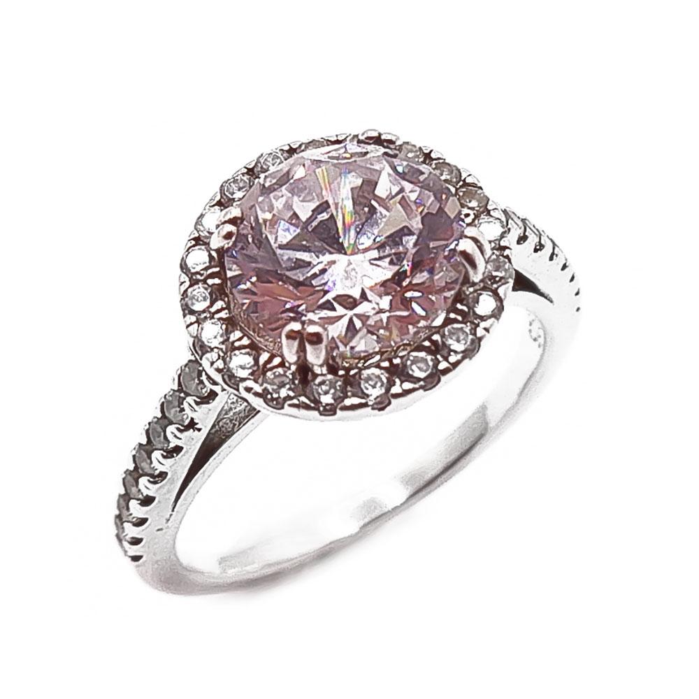 Hopeinen sormus cz 17mm #0