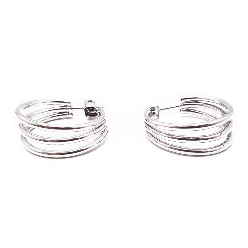 Hopeiset rengas korvakorut #0