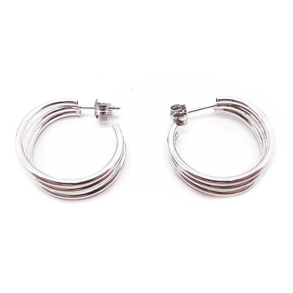 Hopeiset rengas korvakorut #1