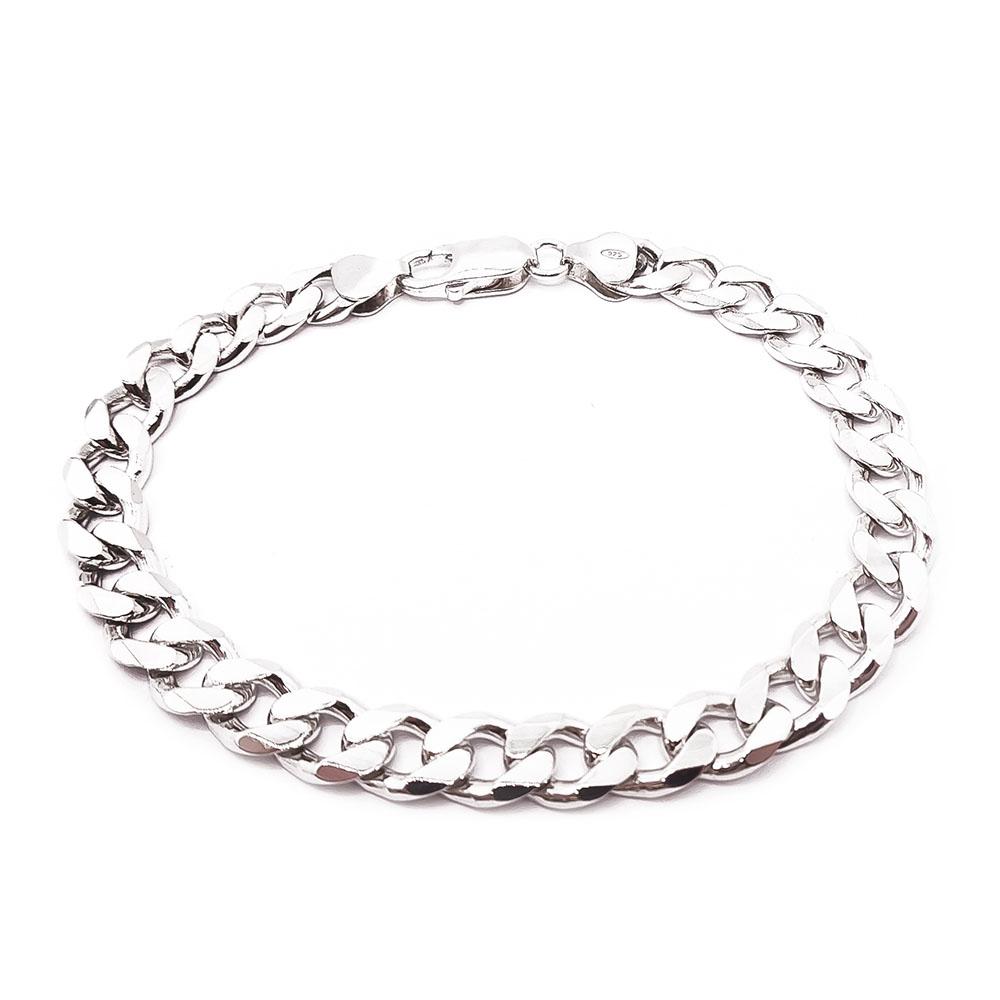 Hopeinen panssariranneketju 18,5cm #0