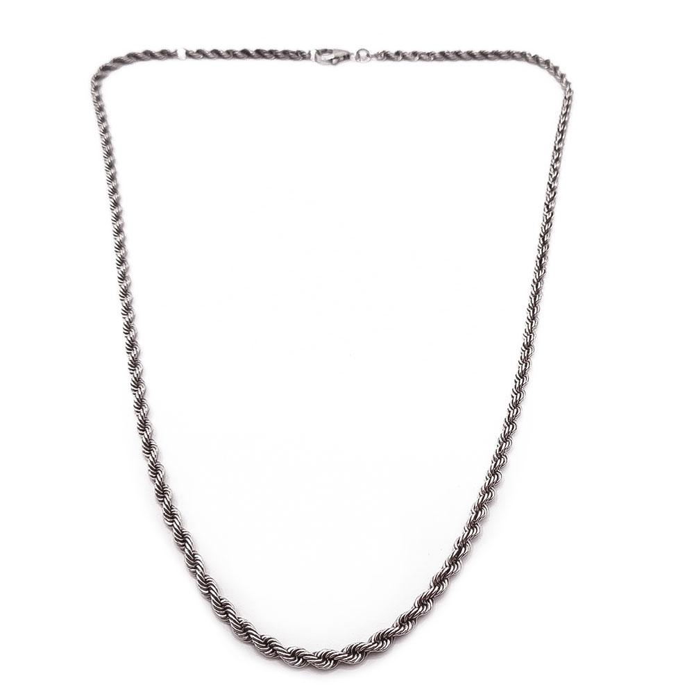 Hopeinen cordell kaulaketju 43/46cm #0