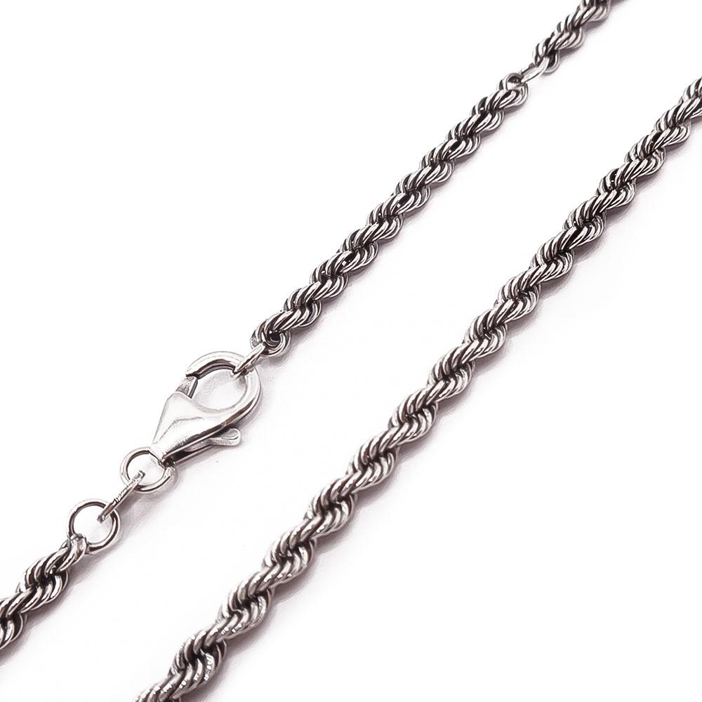 Hopeinen cordell kaulaketju 43/46cm #1