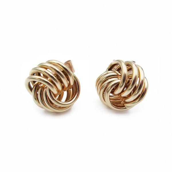 Kultaiset solmu-korvakorut 10mm #0