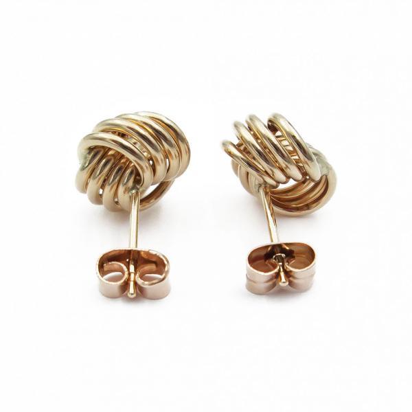 Kultaiset solmu-korvakorut 10mm #1