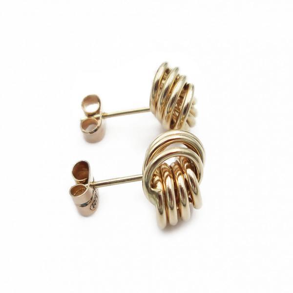 Kultaiset solmu-korvakorut 10mm #2